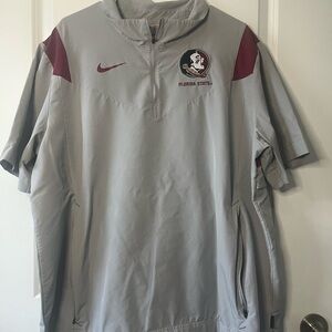 Nike Grey pull over windbreaker Coach David Johnson